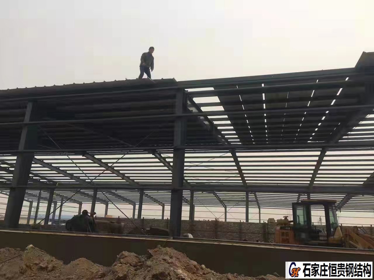 石家庄新华区钢结构施工现场18633015516